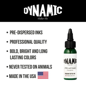 Dynamic Leaf Green Tattoo Ink - 1oz. Bottle - Ultimate Tattoo Supply