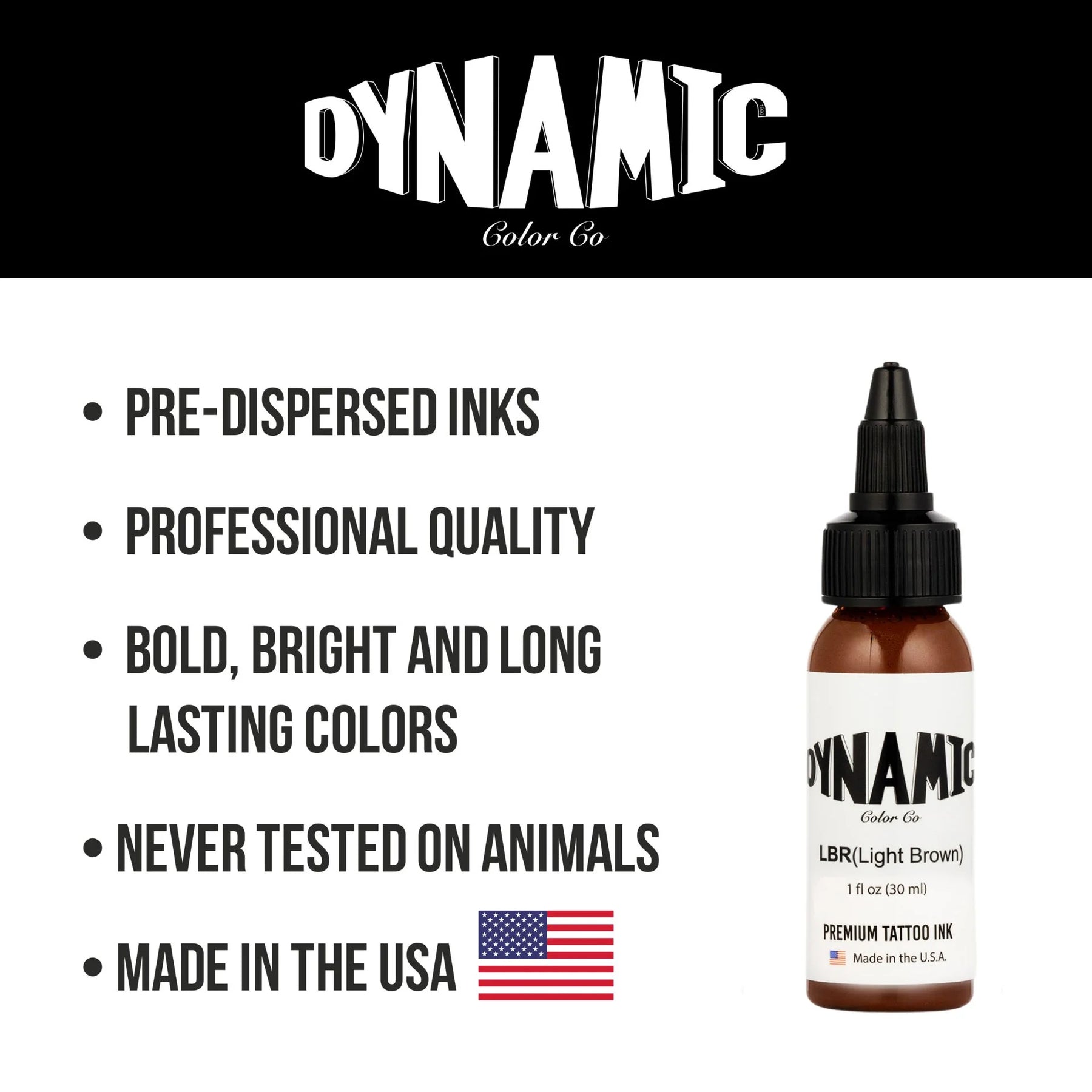 Dynamic Light Brown Tattoo Ink - 1oz. Bottle - Ultimate Tattoo Supply