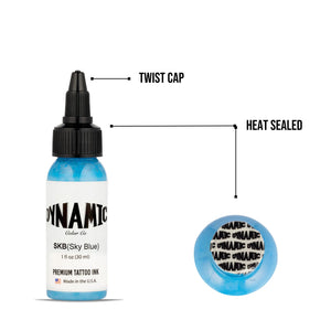 Dynamic Sky Blue Tattoo Ink - 1oz. Bottle - Ultimate Tattoo Supply