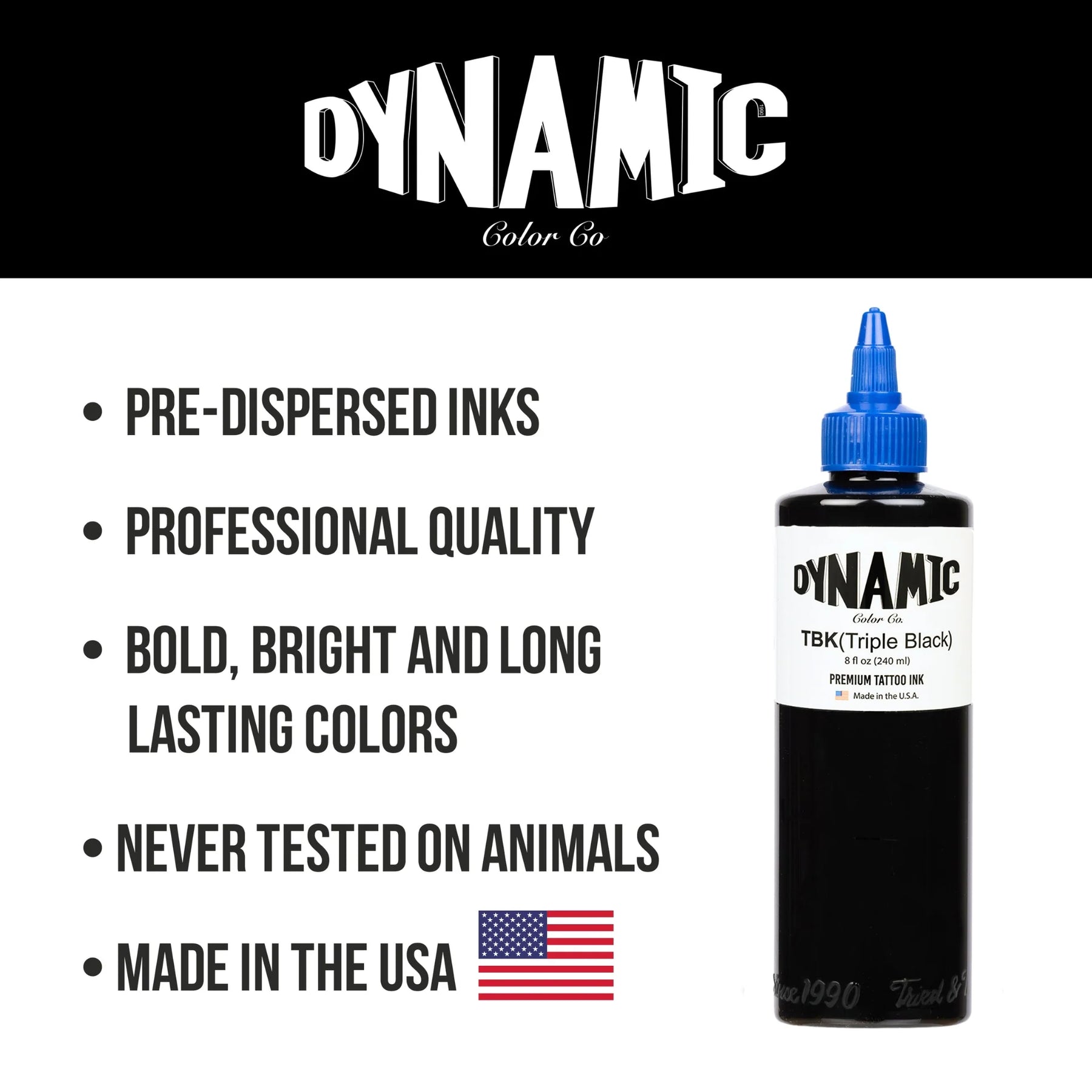 Dynamic Triple Black Tattoo Ink for Professionals - 8oz. Bottle Dynamic Triple Black Tattoo Ink for Professionals - 8oz. Bottle