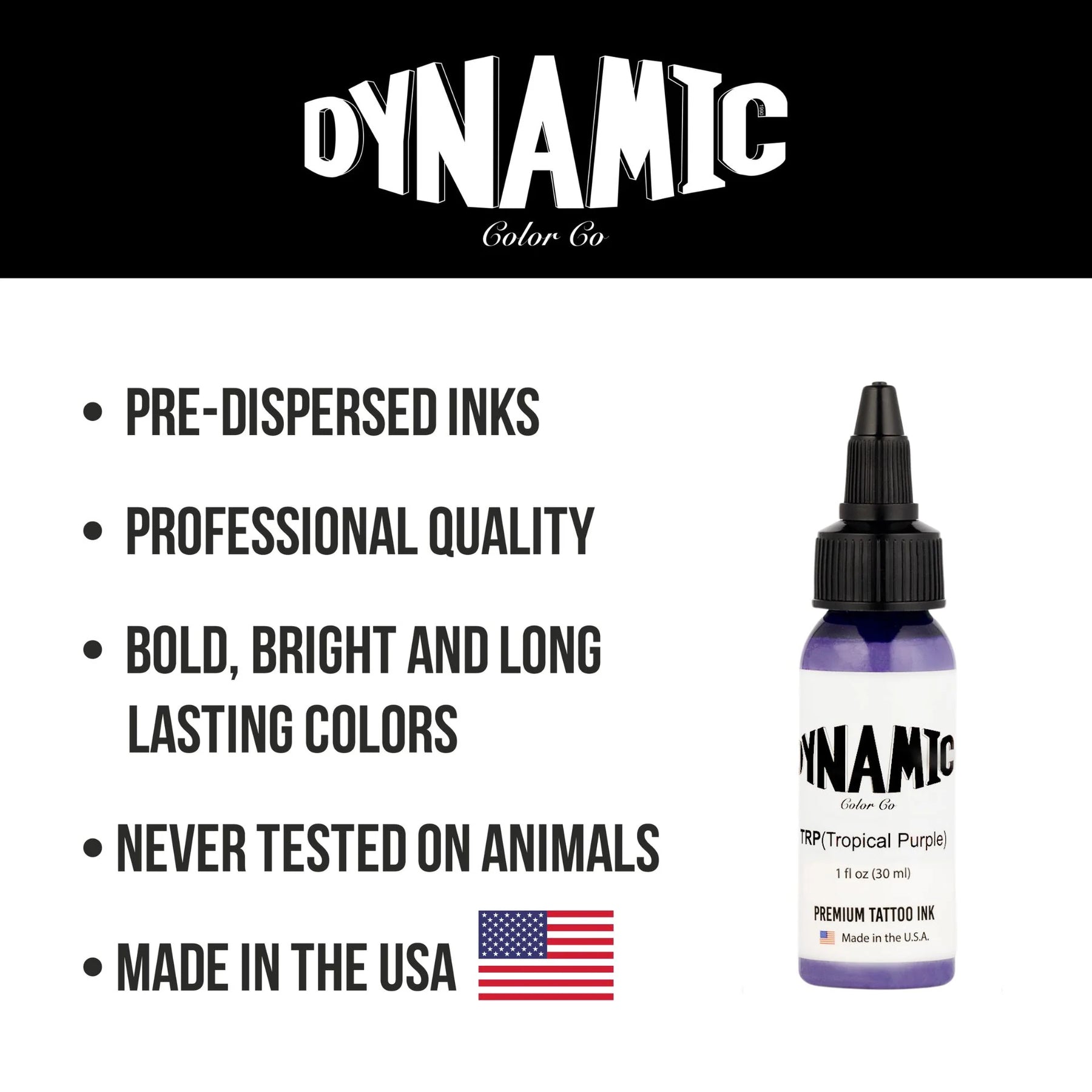 Dynamic Tropical Purple Tattoo Ink - 1oz. Bottle - Ultimate Tattoo Supply