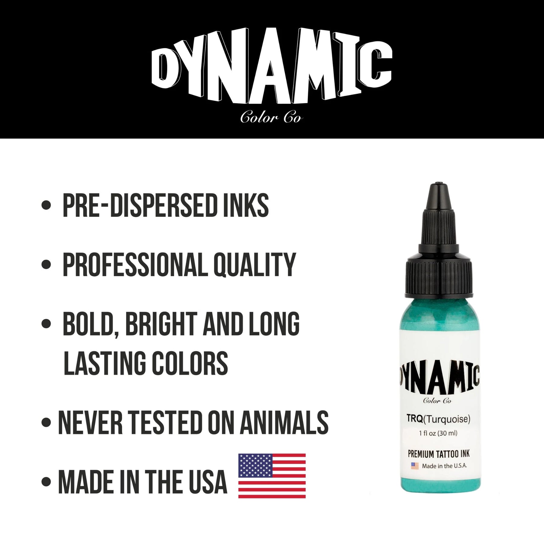 Dynamic Turquoise Tattoo Ink - 1oz. Bottle - Ultimate Tattoo Supply