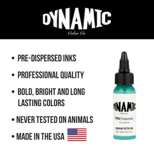 Dynamic Turquoise Tattoo Ink - 1oz. Bottle - Ultimate Tattoo Supply