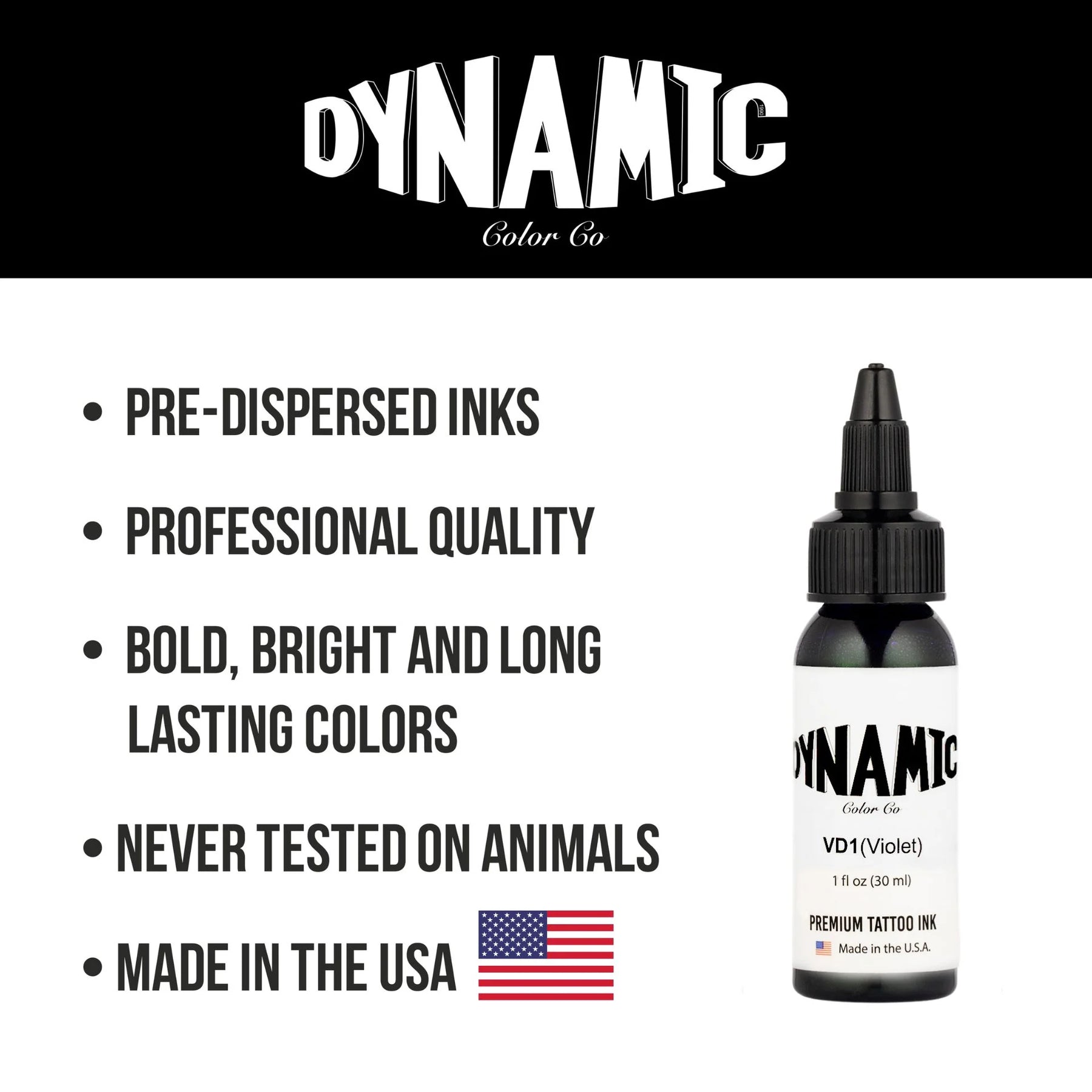 Dynamic Violet Tattoo Ink - 1oz. Bottle - Ultimate Tattoo Supply
