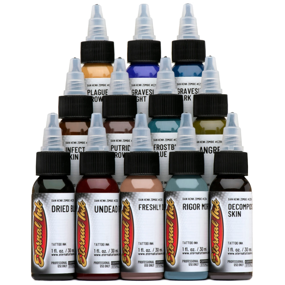 Zombie Color Set — Eternal Tattoo Ink — 12 1oz Bottles - Ultimate Tattoo Supply