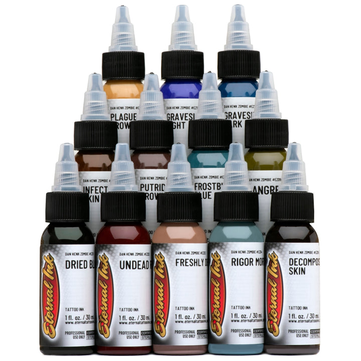 Zombie Color Set — Eternal Tattoo Ink — 12 1oz Bottles - Ultimate Tattoo Supply