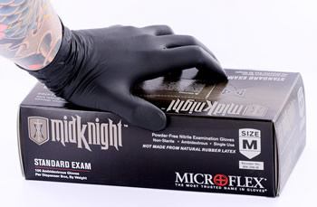 Midknight Nitrile Disposable Gloves — Box of 100 - Painful Pleasures