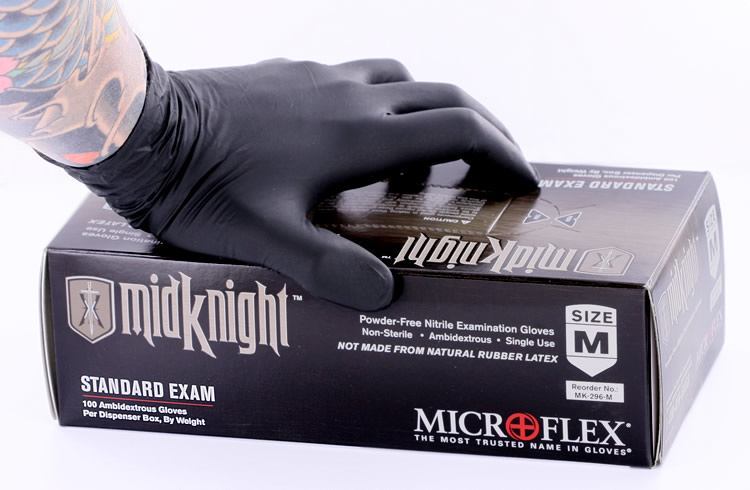 Midknight Nitrile Disposable Gloves — Box of 100 - Painful Pleasures
