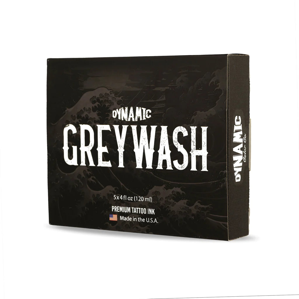 Dynamic Greywash Ink Set With Mixing Solution - Pick Size - Ultimate Tattoo Supply