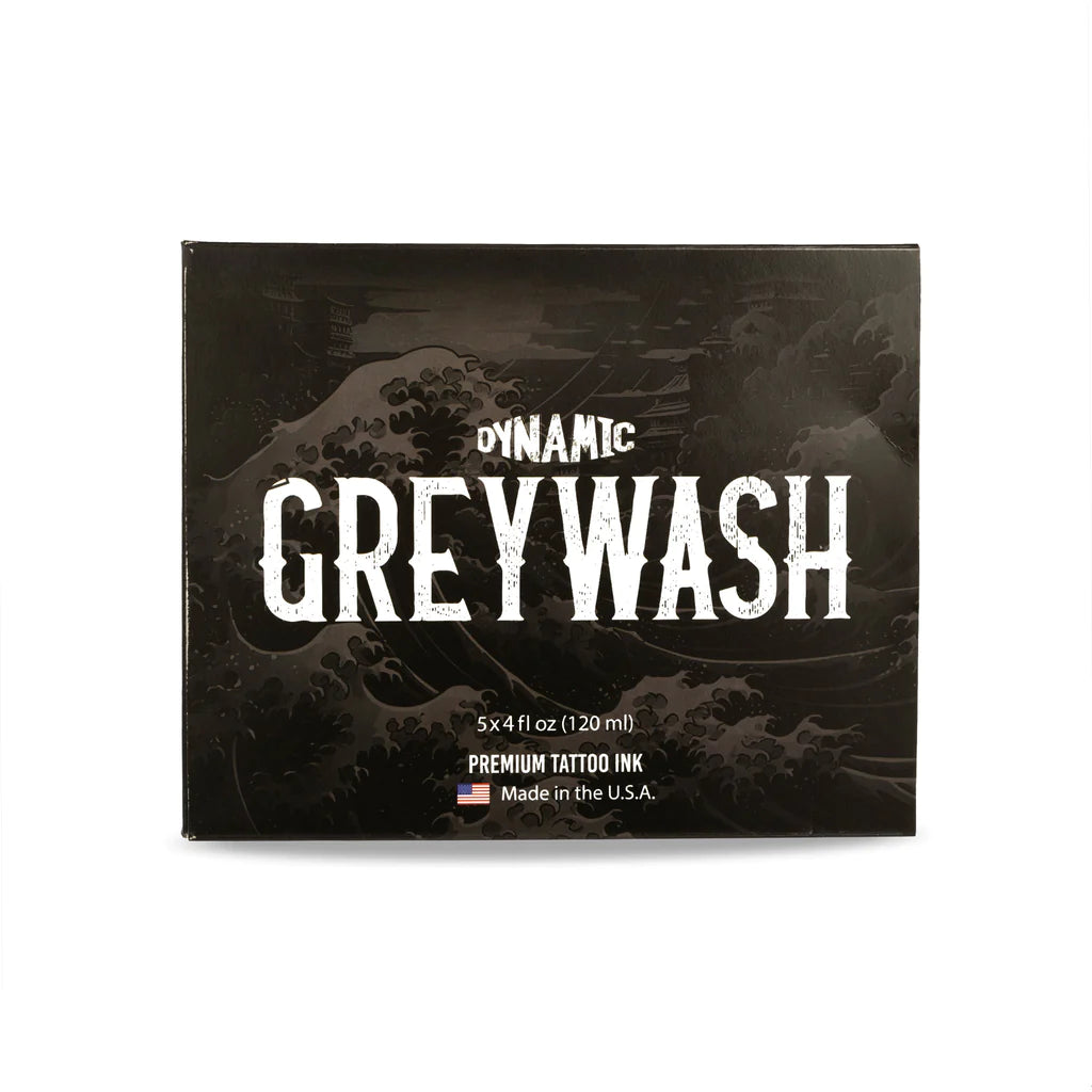 Dynamic Greywash Ink Set With Mixing Solution - 4oz. Bottles - Ultimate Tattoo Supply