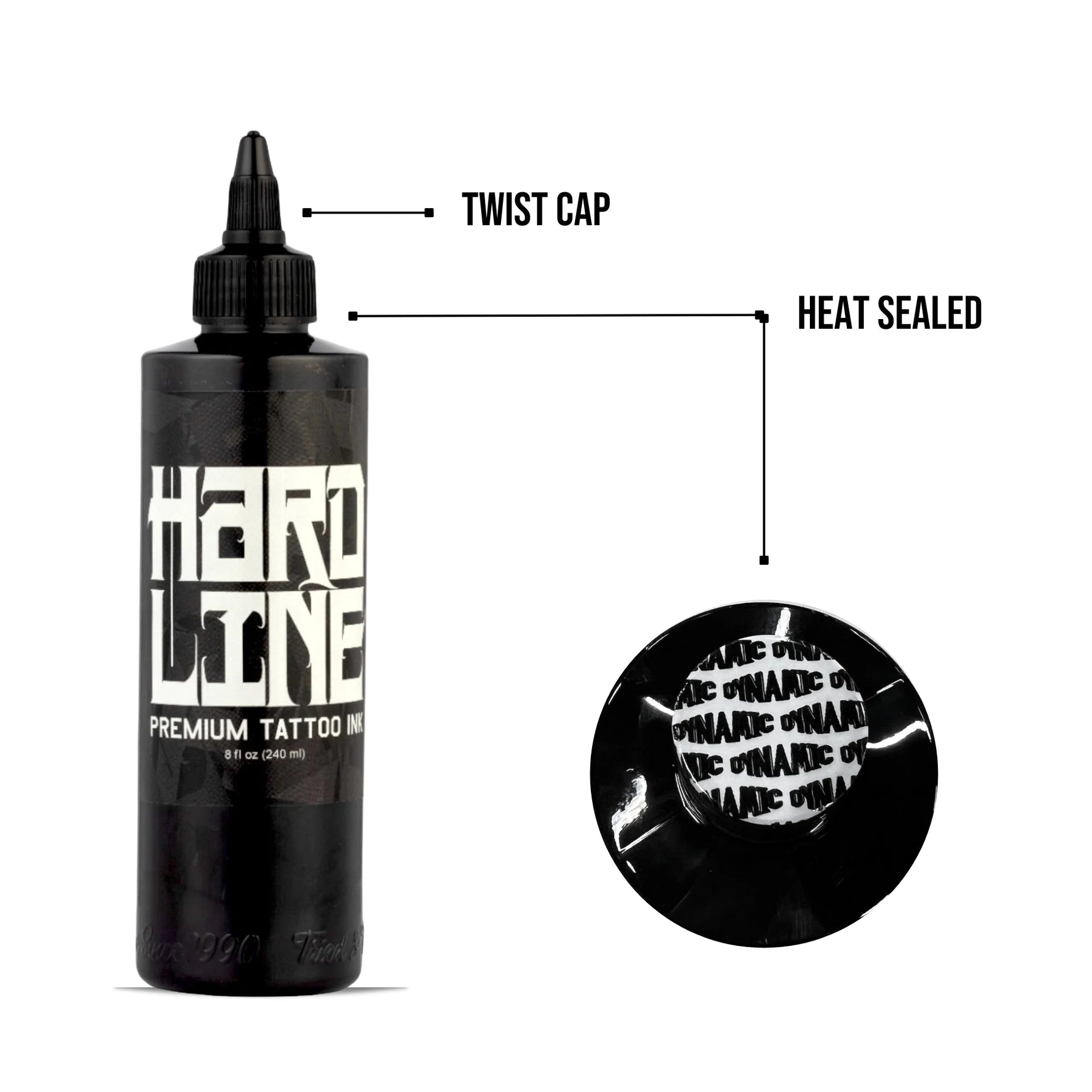 Dynamic Black Hardline Tattoo Ink — 8oz Bottle - Ultimate Tattoo Supply