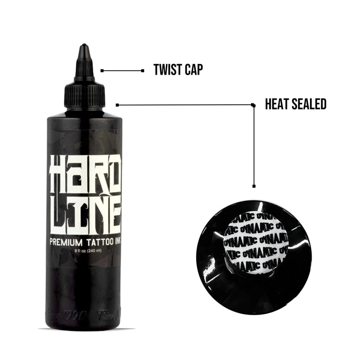 Dynamic Black Hardline Tattoo Ink — 8oz Bottle - Ultimate Tattoo SupplyDynamic Black Hardline Tattoo Ink — 8oz Bottle