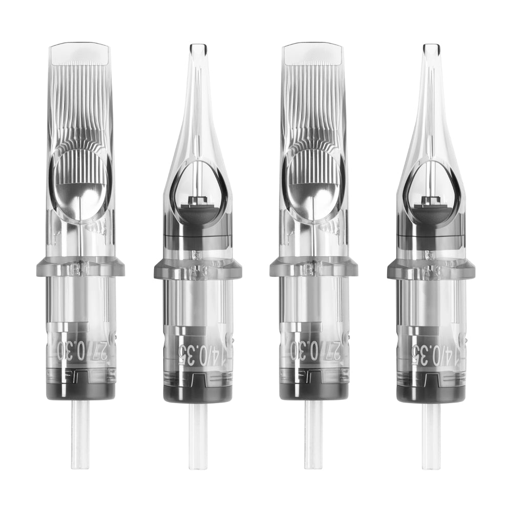 Peak Quartz Needle Cartridges — #8 5 Round Shader Medium Taper — Box of 20 - Ultimate Tattoo Supply