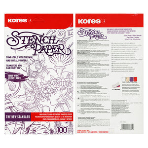 Kores Tattoo Stencil Transfer Paper — 100 Sheets — Pick Size - Ultimate Tattoo Supply