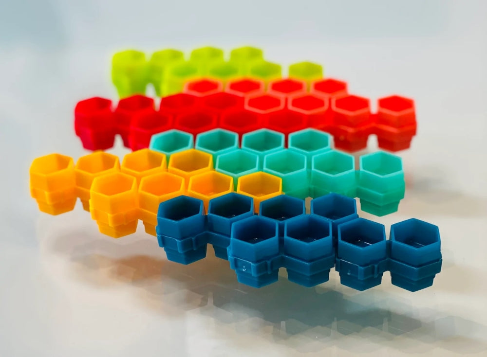 Hive Caps™ — Bag of 200 Ink Caps (50 Pieces) — Pick Color - Ultimate Tattoo Supply