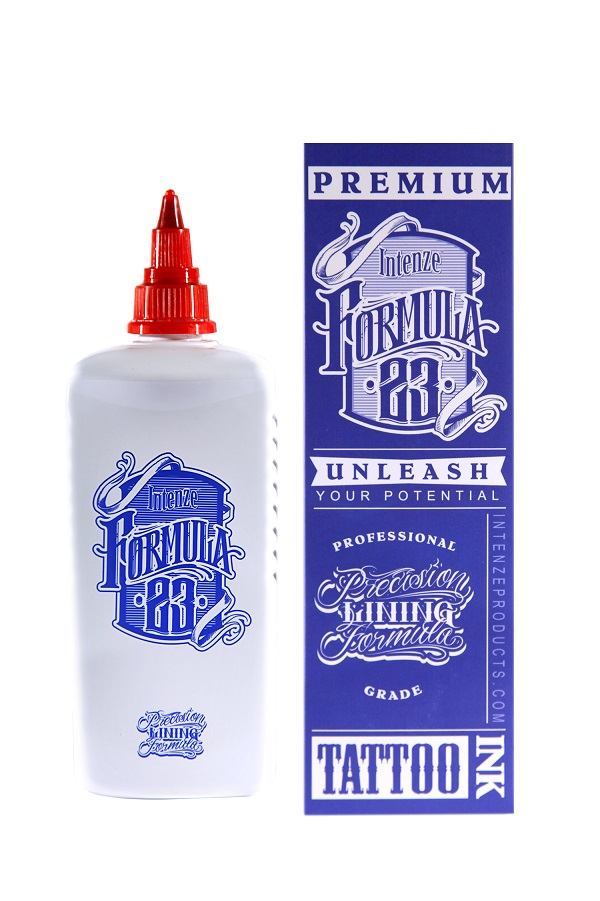 Formula 23 Black Tattoo Ink by Intenze Ink — 10oz Bottle - Ultimate Tattoo Supply