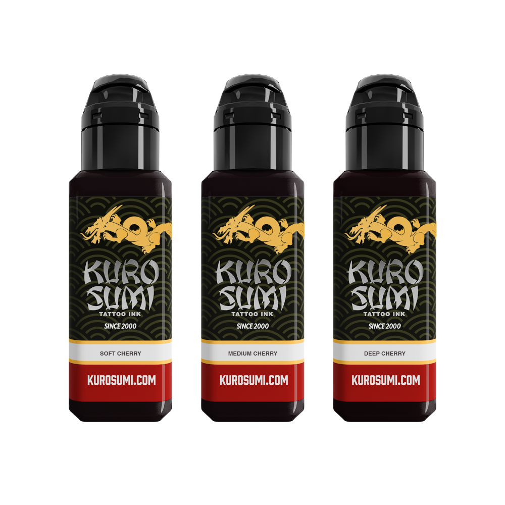 Kuro Sumi Cherry Shading Set - Ultimate Tattoo Supply