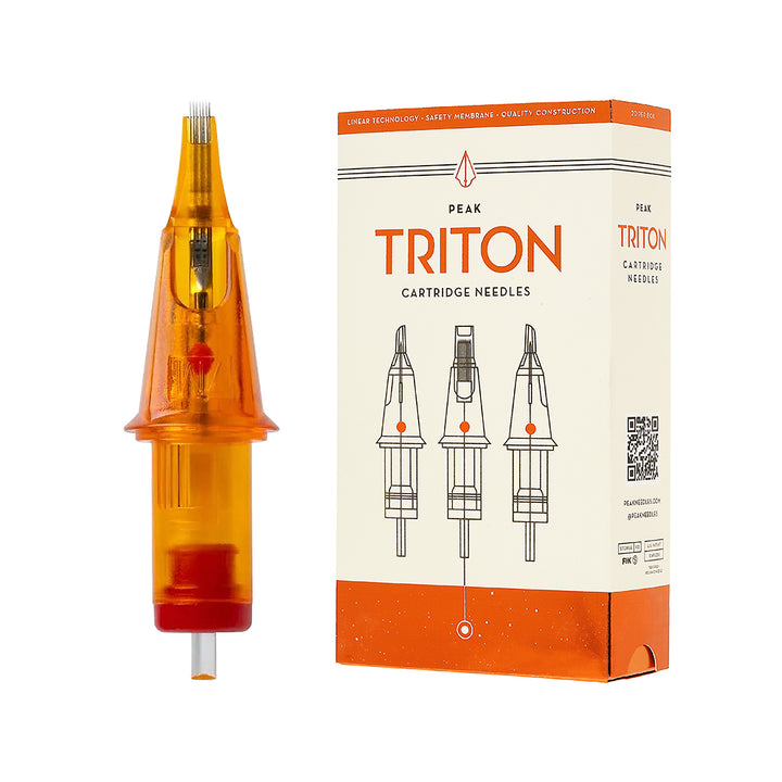 Peak Triton Cartridge - #08 Bugpin Magnum Long Taper (5.5mm)- Box of 20 - Ultimate Tattoo Supply