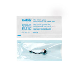 Saferly Sterilization Heat Seal Autoclave Pouches for Body Jewelry — Box of 400