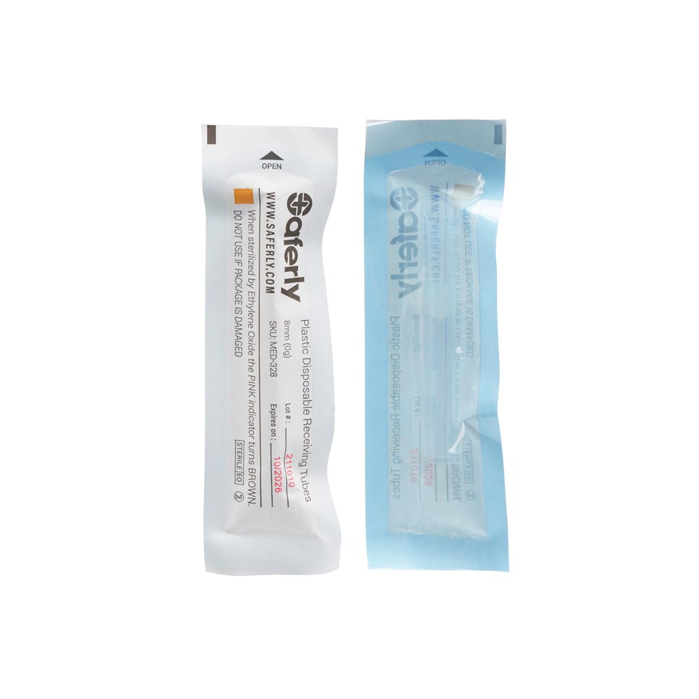 Saferly Plastic Disposable 0g Receiving Tubes — Box of 50 - Ultimate Tattoo Supply