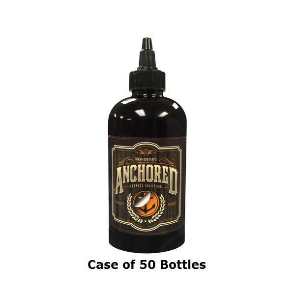 Anchored by Nikko – Tattoo Stencil Solution – 8oz – Price Per Case of 50 Bottles - Painful Pleasures