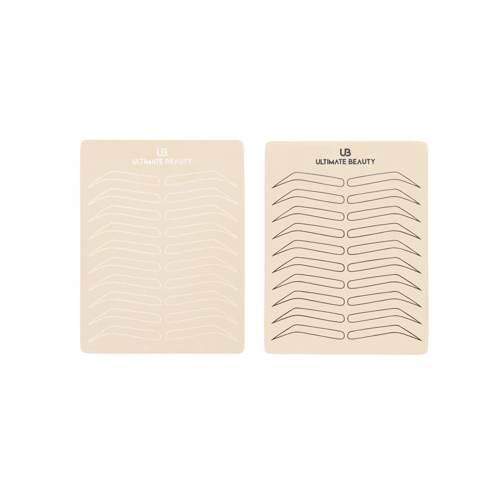 Ultimate Beauty Eyebrow PMU Practice Sheet — Double-Sided - Ultimate Tattoo Supply