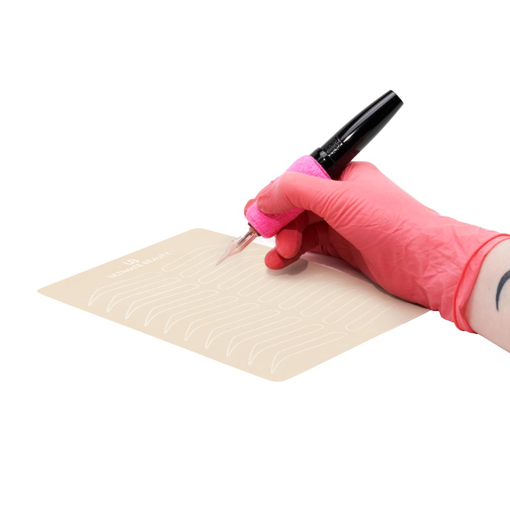 Ultimate Beauty Eyebrow PMU Practice Sheet — Double-Sided - Ultimate Tattoo Supply