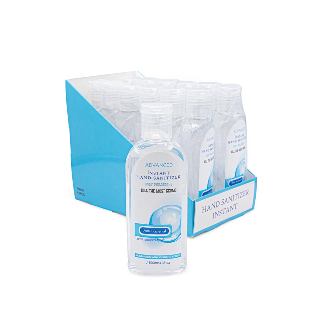 Advanced Instant Hand Sanitizer — 3.3oz Bottle (case back)