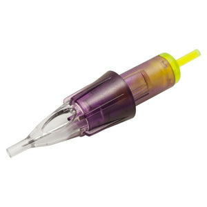 Color Lock Cartridge Tattoo Needles — Diamond Tip — Box of 10 (Single Round)