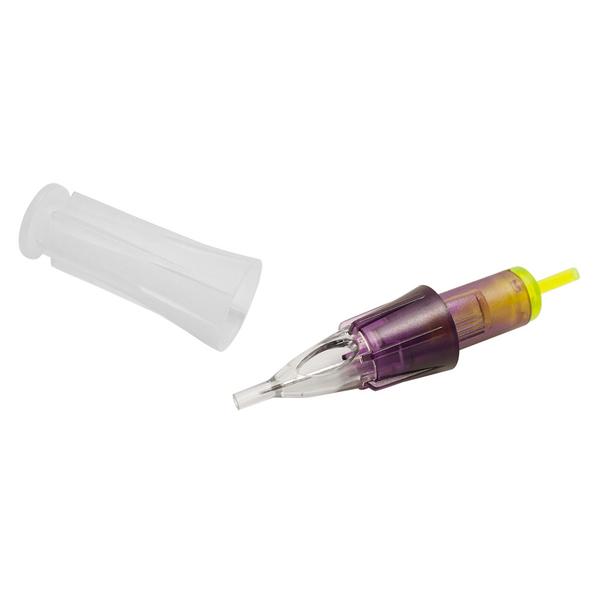 Color Lock Cartridge Tattoo Needles — Diamond Tip — Box of 10 (Cap)