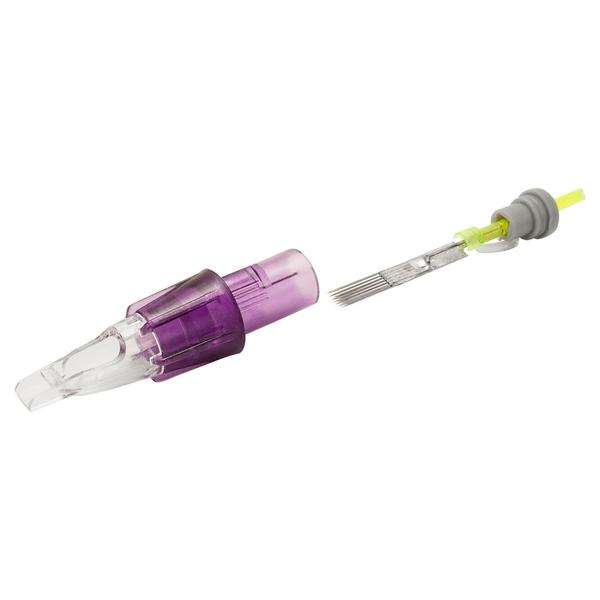 Color Lock Cartridge Tattoo Needles — Diamond Tip — Box of 10 (disassembled)