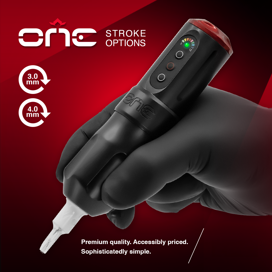 FK Irons One Tattoo Machine with Drop in Battery — 3.0mm or 4.0mm — Pi FK Irons One Tattoo Machine with Drop in Battery — 3.0mm or 4.0mm — Pi