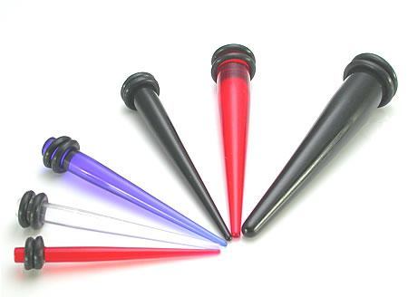Acrylic Taper Expander — 8g up to 00g — Price Per 1 - Painful Pleasures