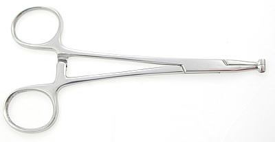 6” Steel Septum Piercing Forceps — Style #3 - Painful Pleasures