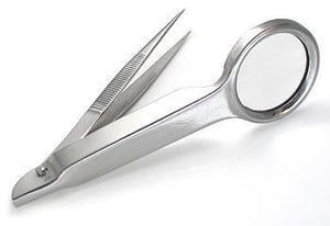 Tweezers 3 1/2" with Magnifying Glass - Painful Pleasures