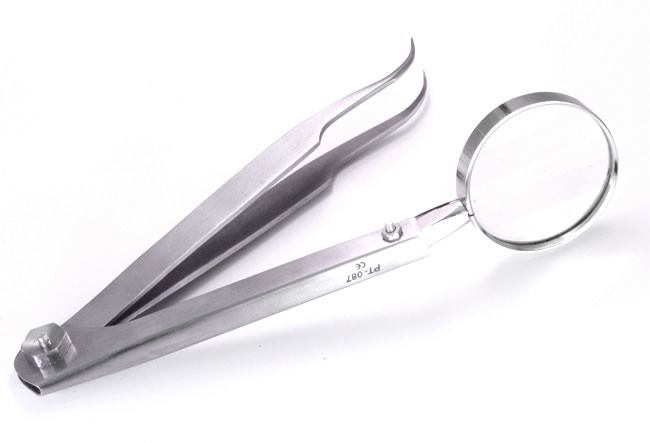 Large Tweezers 5" with Magnifying Glass - Painful Pleasures