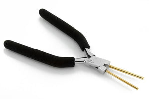 Bail Forming Pliers 5-3/4", with Brass Tips and Black Grip - Painful Pleasures