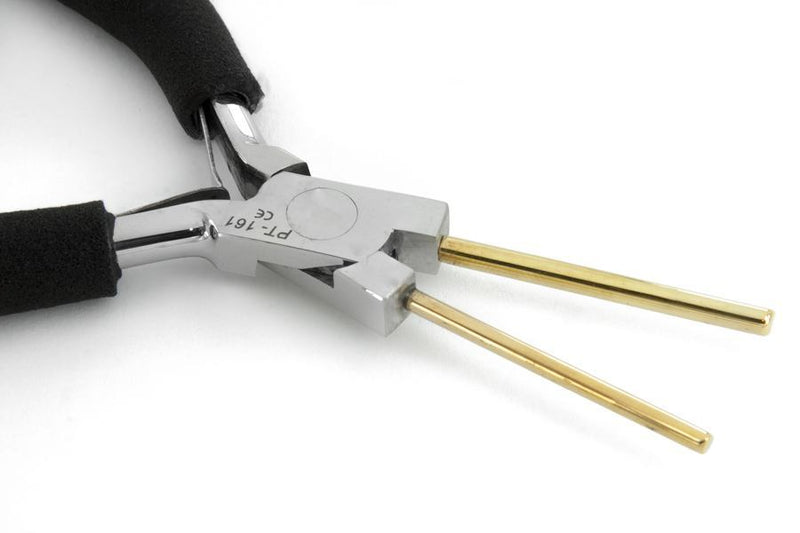 Bail Forming Pliers 5-3/4", with Brass Tips and Black Grip - Painful Pleasures