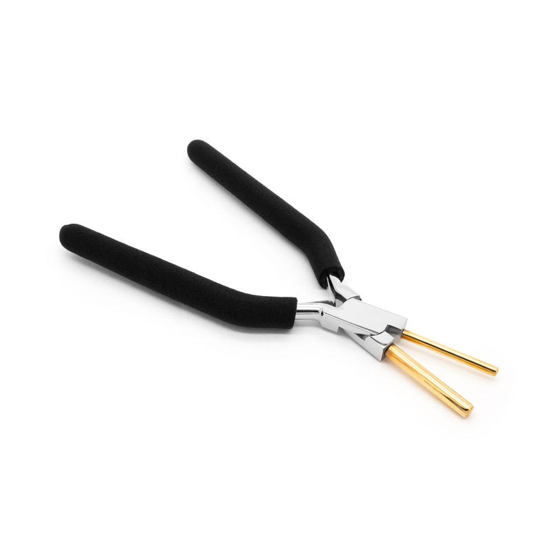 Bail Forming Pliers 6-3/4", with Brass Tips and Black Grip - Painful Pleasures