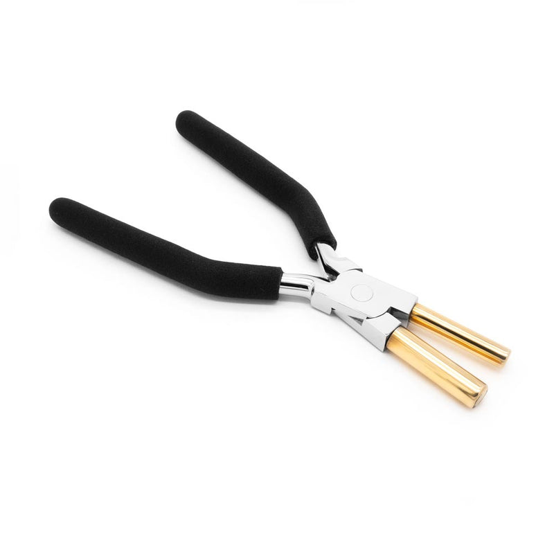 Bail Forming Pliers 7-1/4", with Brass Tips and Black Grip - Painful Pleasures