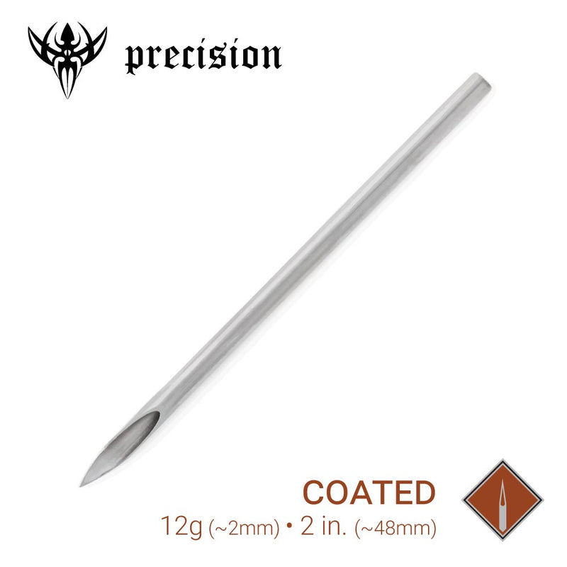 12g Sterilized 2" Coated Piercing Needles — Box of 100 - Painful Pleasures