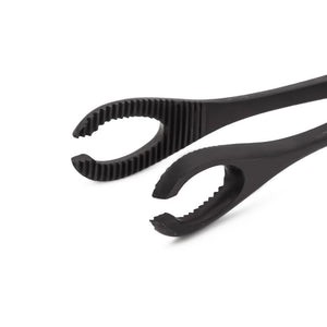 Black Oxide Coated Slotted Forester (Sponge) 7” Forceps - Side