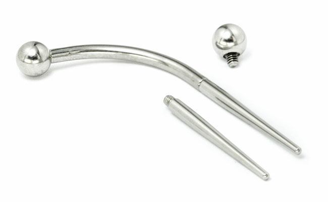 10g 1 inch Threaded Taper with 2.0mm Threading - Painful Pleasures