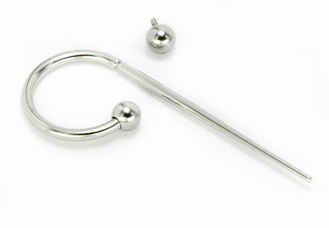 16g 1 inch Threaded Taper with .80mm Threading - Painful Pleasures