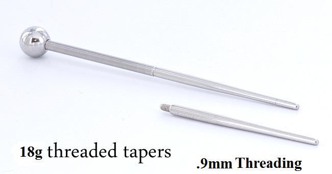 18g 1” Threaded Taper — Price Per 1 - Painful Pleasures