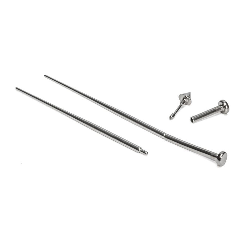 Stainless Steel 1" Pin Taper for 18g Internally Threaded or Threadless Jewelry - Painful Pleasures