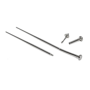 Stainless Steel 1" Pin Taper for 18g Internally Threaded or Threadless Jewelry - Painful Pleasures