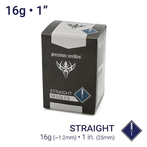 16g Sterilized 1" Body Piercing Needles — Box of 100 - Painful Pleasures