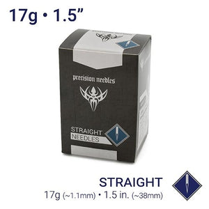 17g Precision Sterilized 1.5" Body Piercing Needles — Box of 100 - Painful Pleasures