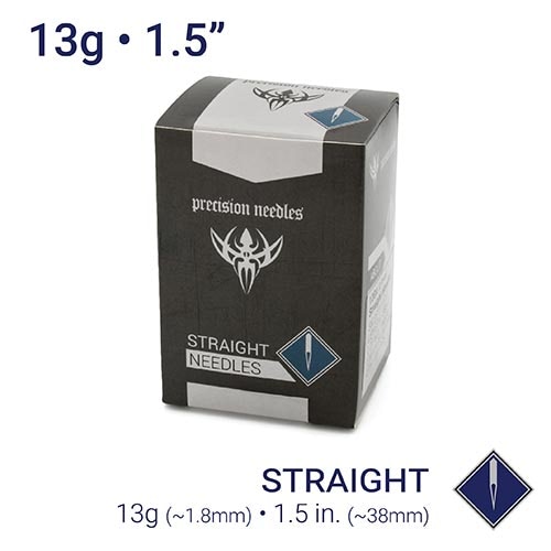 13g Sterilized 1.5" Body Piercing Needles — Box of 100 - Painful Pleasures